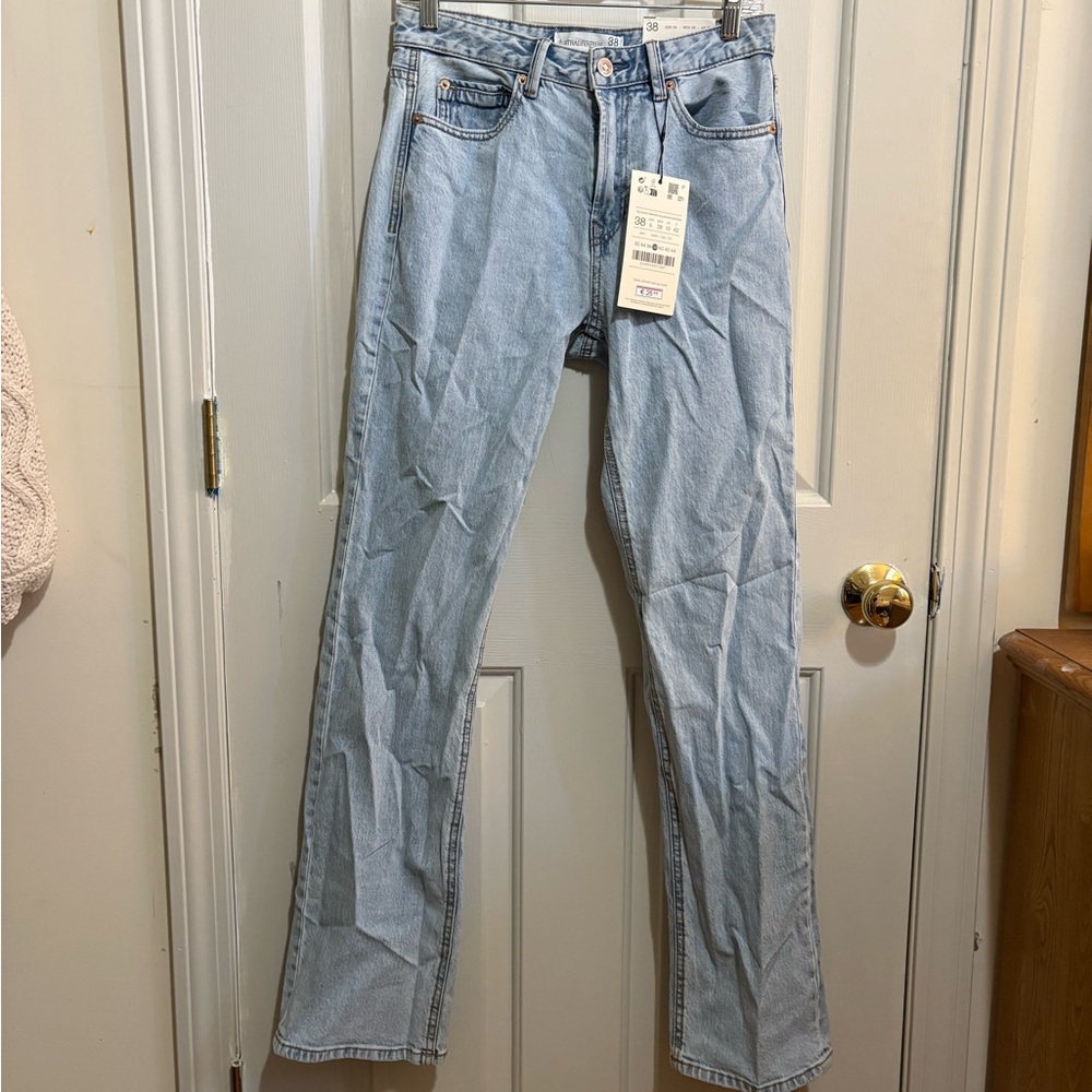 Stradivarius Light Blue Straight Leg Jeans